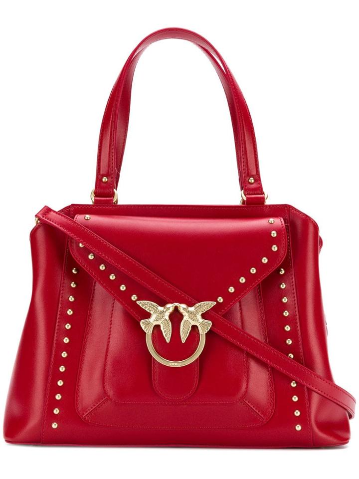 Pinko Studded Tote Bag - Red