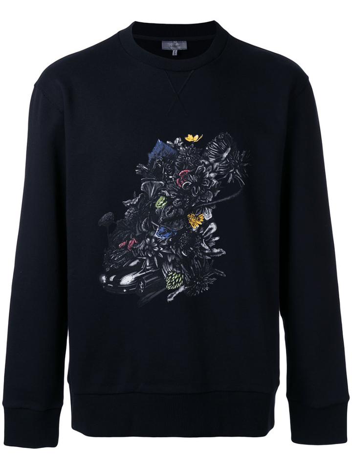 Lanvin Printed Sweatshirt, Men's, Size: Medium, Black, Cotton/spandex/elastane