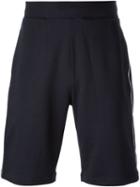 Emporio Armani Logo Print Sweat Shorts, Men's, Size: L, Blue, Cotton