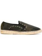 Ash Camouflage Print Studded Espadrilles