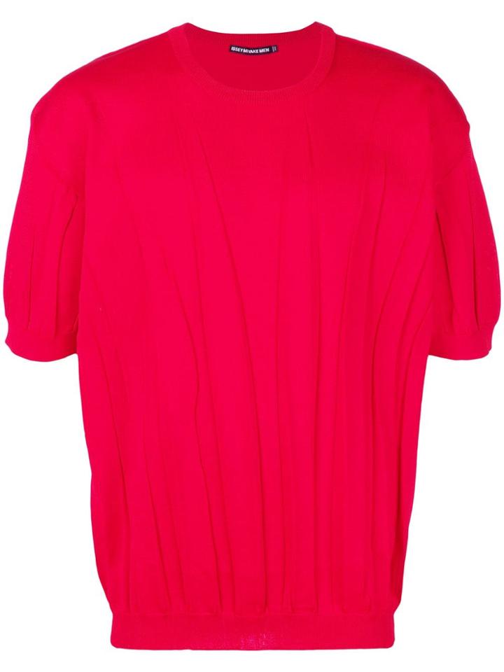 Issey Miyake Men Short Sleeve Jumper - Red
