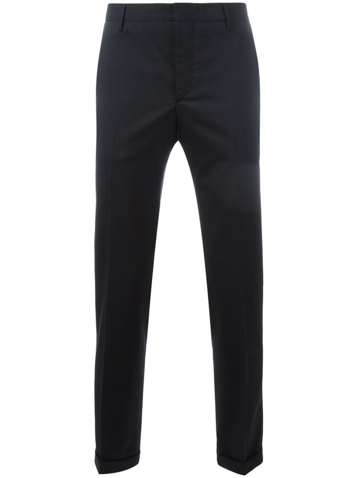 Prada Tailored Trousers, Men's, Size: 48, Blue, Viscose/virgin Wool