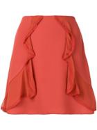 See By Chloé Ruffle Trim Skirt - Yellow & Orange