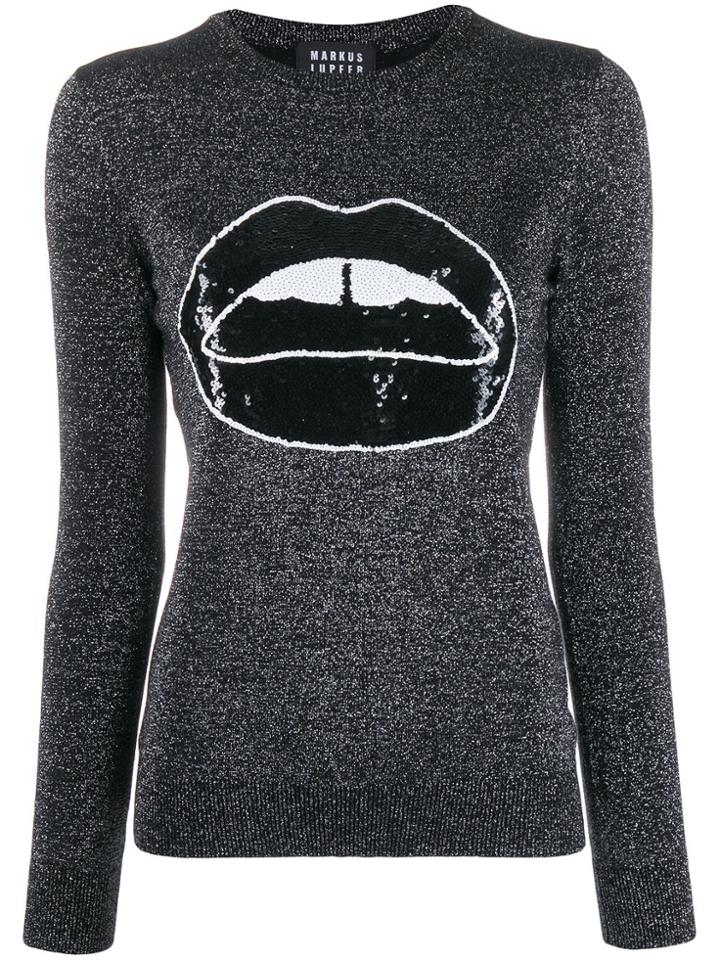 Markus Lupfer Lips Knit Jumper - Black