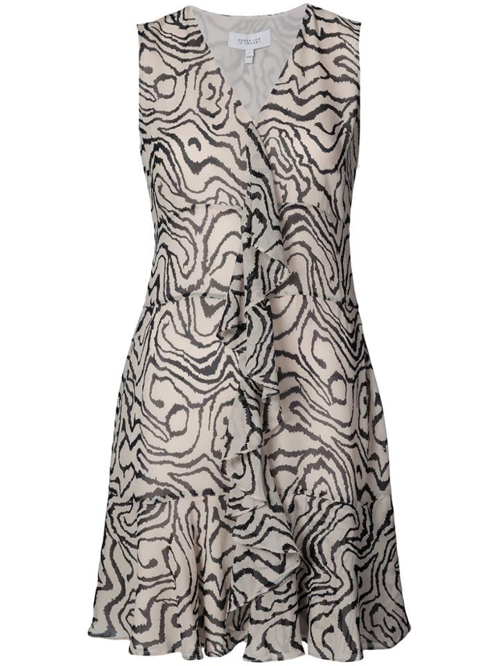 Derek Lam 10 Crosby Sleeveless Cascade Ruffle Dress - Nude & Neutrals