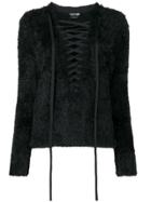 Tom Ford Lace-front Sweater - Black