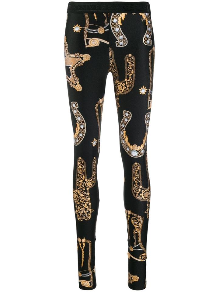 Versace Collection All-over Print Leggings - Black