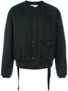 Marni Shirt Hem Bomber Jacket, Men's, Size: 46, Black, Cotton/polyester