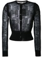 Alexander Mcqueen - Wide Waistband Cardigan - Women - Cotton/polyamide/spandex/elastane - M, Black, Cotton/polyamide/spandex/elastane