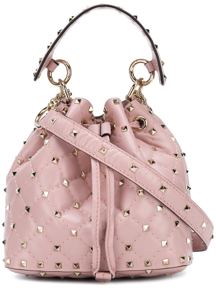 Valentino Small Rockstud Bucket Bag - Pink & Purple