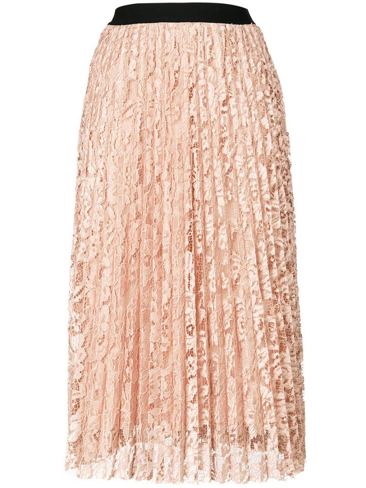 Essentiel Antwerp - Pleated Skirt - Women - Polyester - 40, Pink/purple, Polyester