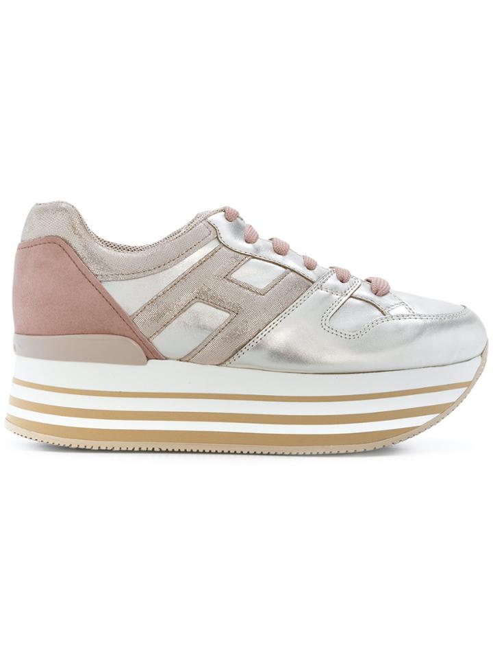 Hogan Maxi H222 Flatform Sneakers - Metallic