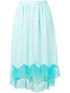 Zadig & Voltaire Lace Hem Asymmetric Skirt - Blue