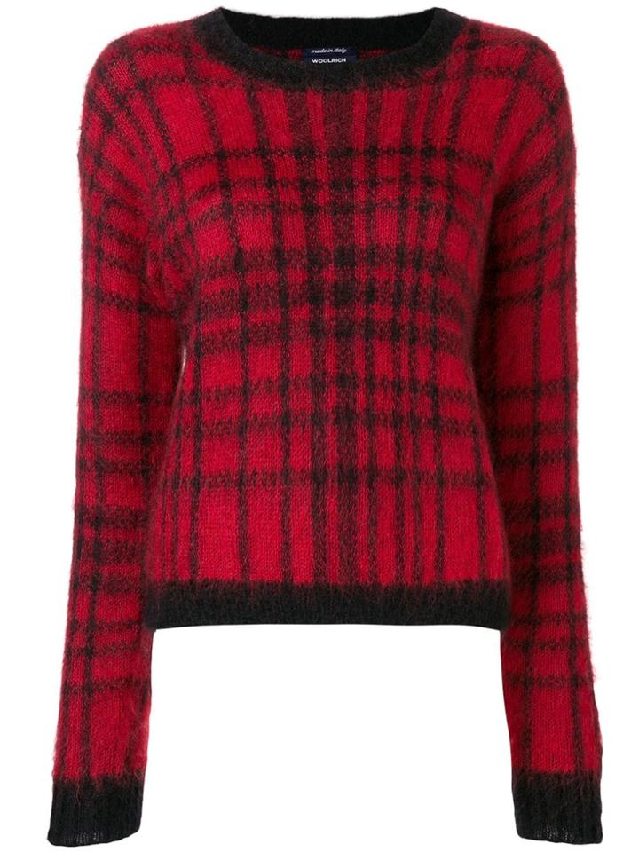 Woolrich Grid Pattern Jumper - Red