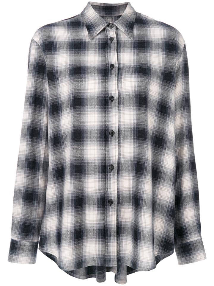 Mm6 Maison Margiela Checked Loose Fit Shirt - Black