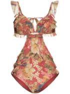 Zimmermann Floral Print One-piece - Pink & Purple