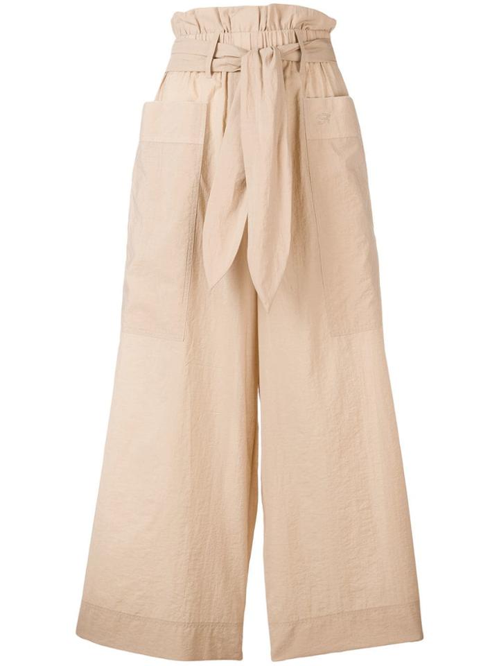 Nanushka Belted Cropped Trousers - Neutrals