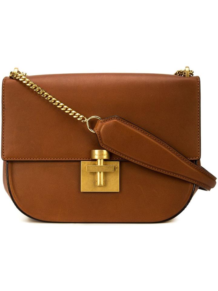 Oscar De La Renta Rider Crossbody Bag - Brown