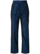 Yves Saint Laurent Vintage Straight-leg Trousers - Blue
