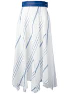 Loewe Striped Handkerchief Skirt - White