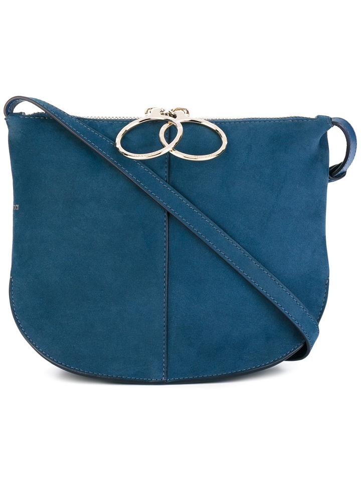 Nina Ricci - 'kuti' Satchel Bag - Women - Suede - One Size, Blue, Suede