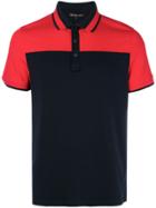 Michael Kors Collection Colour Block Polo Shirt - Blue