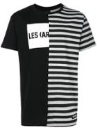 Les (art)ists Contrast Stripe Logo T-shirt - Black