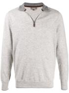 N.peal The Carnaby Zipped Jumper - Grey