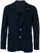 Tagliatore Two Button Blazer, Men's, Size: 52, Blue, Cotton/cupro
