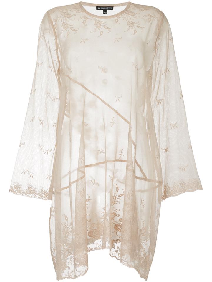 Ann Demeulemeester Sheer Lace Dress - Nude & Neutrals