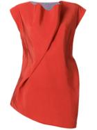 Maticevski Asymmetric Structured Blouse - Yellow & Orange