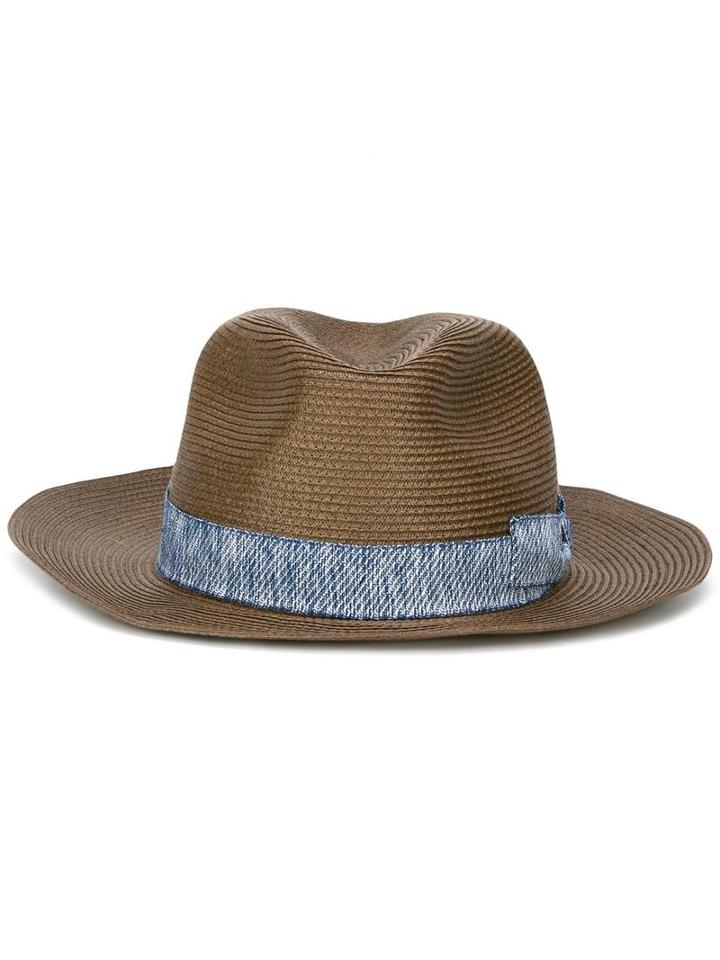 Eleventy Panama Hat, Men's, Size: 60, Brown, Paper/cotton