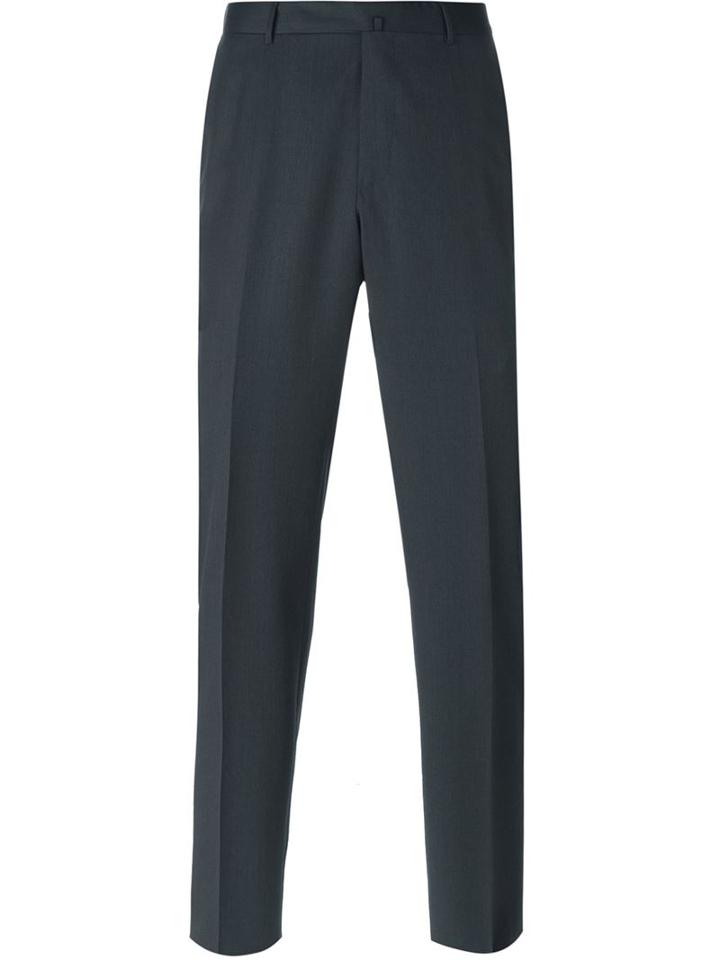 Ermenegildo Zegna Tailored Trousers, Men's, Size: 50, Grey, Viscose/wool