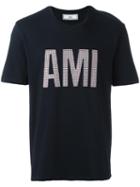 Ami Alexandre Mattiussi Ami Patch T-shirt, Men's, Size: Large, Blue, Cotton
