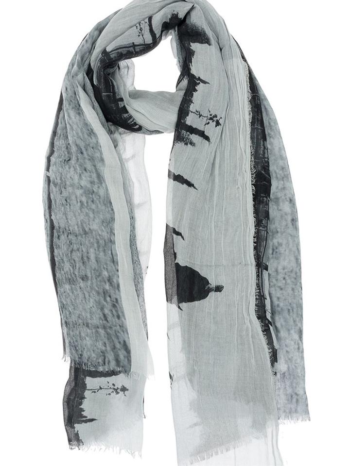 Lost & Found Ria Dunn Printed Scarf, Adult Unisex, Grey, Cotton/modal