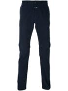Closed Slim Chino Trousers, Men's, Size: 29/34, Blue, Cotton/spandex/elastane