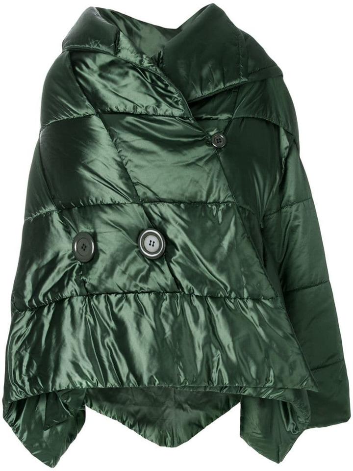 Issey Miyake Pre-owned Asymmetric Padded Jacket - Green