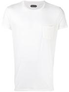 Tom Ford Chest Pocket T-shirt, Men's, Size: 52, White, Cotton/cashmere