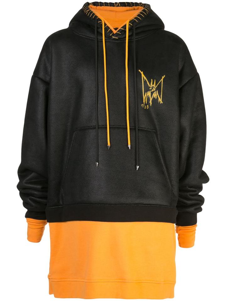 Mjb Marc Jacques Burton Geminus Double-layered Hoodie - Black