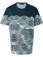 Neil Barrett Graphic Print T-shirt, Men's, Size: M, Blue, Cotton