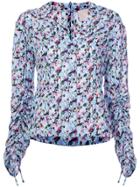Jason Wu Collection Floral Ruched Blouse - Blue