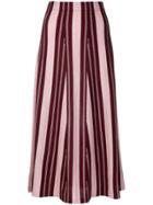 Gabriela Hearst Cashmere Striped Skirt - Pink & Purple