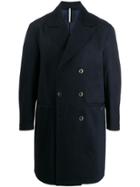 Low Brand Double Breasted Coat - Blue