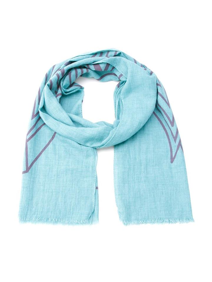 Serpui Printed Scarf, Women's, Blue, Cotton