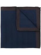 Fashion Clinic Timeless Contrast Trim Pocket Square - Blue