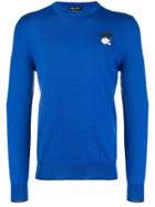Alexander Mcqueen Skull And Crow Jumper - Blue