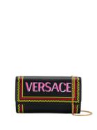 Versace Vintage Logo Chain Bag - Black