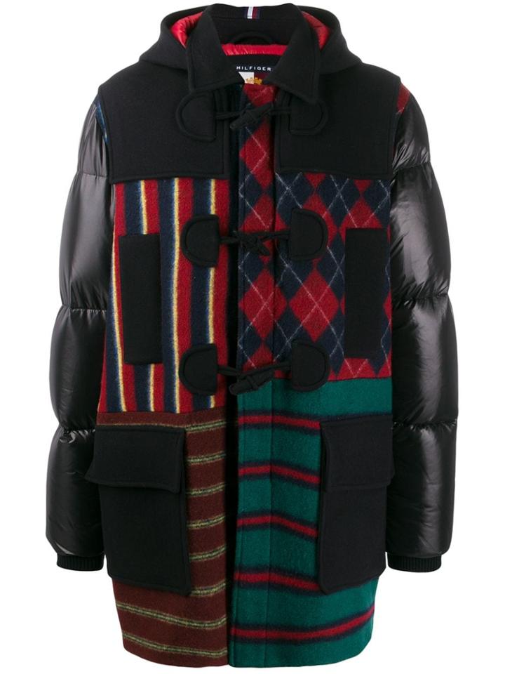 Hilfiger Collection Patchwork Duffle Coat - Blue