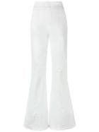 Amapô - Flared Trousers - Women - Cotton/elastodiene - 34, White, Cotton/elastodiene