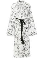 Ann Demeulemeester Double-breasted Floral Coat - White